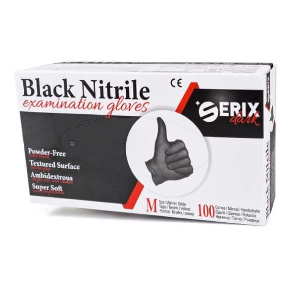 GANTS BLACK NITRILE NON POUDRES- USAGE MÉDICAL EN 455 Accessoires